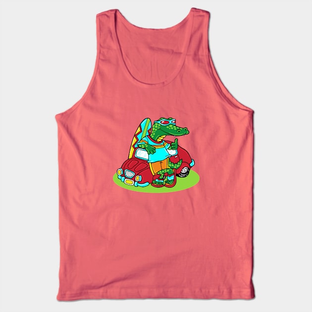 Mr. Croco surfer Tank Top by JoanaJuheLaju1